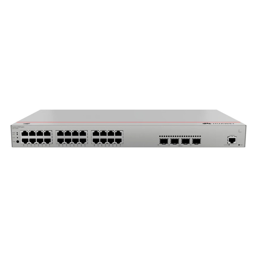 Switch Huawei S220-24P4X 24 Ports Gigabit PoE+ 400W avec 4 Ports 10GE SFP+ (98012376)