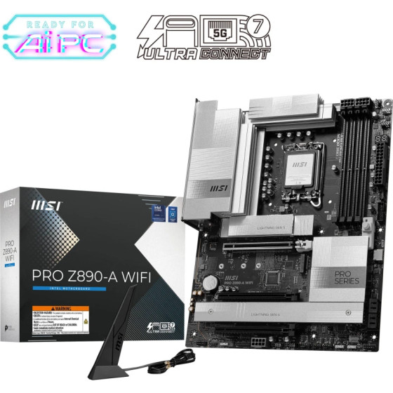 Carte Mère MSI PRO Z890-A WIFI - Carte Mère Intel Gaming avec Wi-Fi (911-7E32-004)