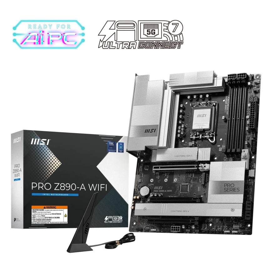 Carte Mère MSI PRO Z890-A WIFI - Carte Mère Intel Gaming avec Wi-Fi (911-7E32-004)