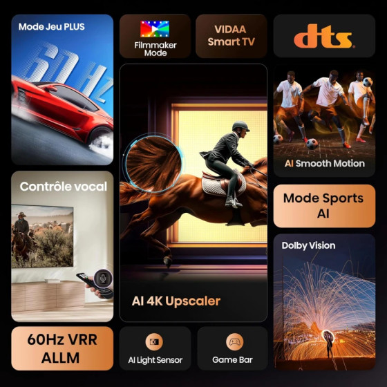 Smart TV Hisense 50 pouces UHD 4K VIDAA (HIS50A6Q)
