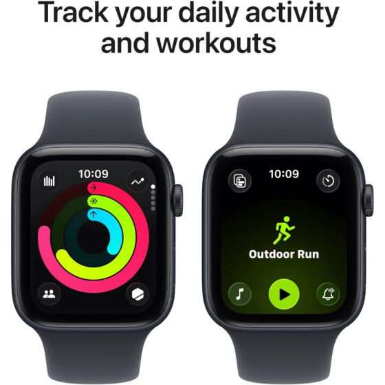 Apple Watch SE 3e génération 2025 - Bracelet Sport Minuit (MEHQ4AF/A)