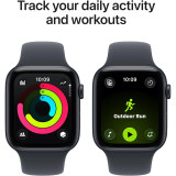 Apple Watch SE 3e génération 2025 - Bracelet Sport Minuit (MEHQ4AF/A)