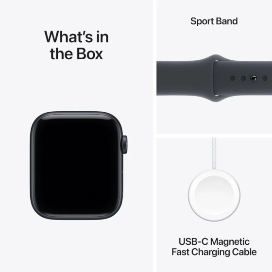 Apple Watch SE 3e génération 2025 - Bracelet Sport Minuit (MEHQ4AF/A)