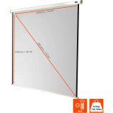 Écran de projection Motorisé Oray Cineflex Pro 200×200 cm avec télécommande (CF1B1200200)