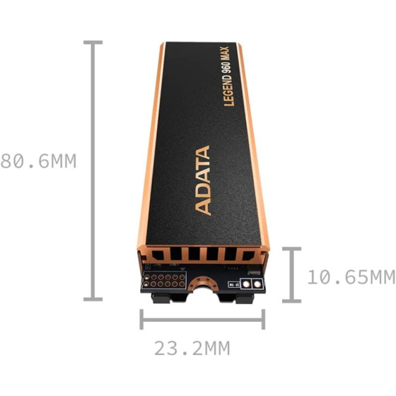 Disque Dur interne SSD ADATA LEGEND 960 MAX PCIe Gen4 x4 M.2 2280 - 1 To (ALEG-960M-1TCS)