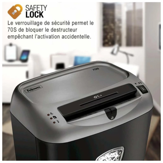 Destructeur de Documents Fellowes 70S Coupe Droite 4671101