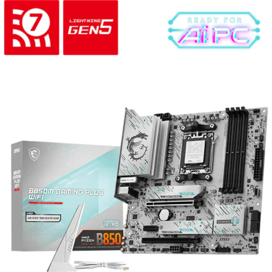 Carte mère MSI B850M Gaming Plus WiFi - AMD AM5 (911-7E66)