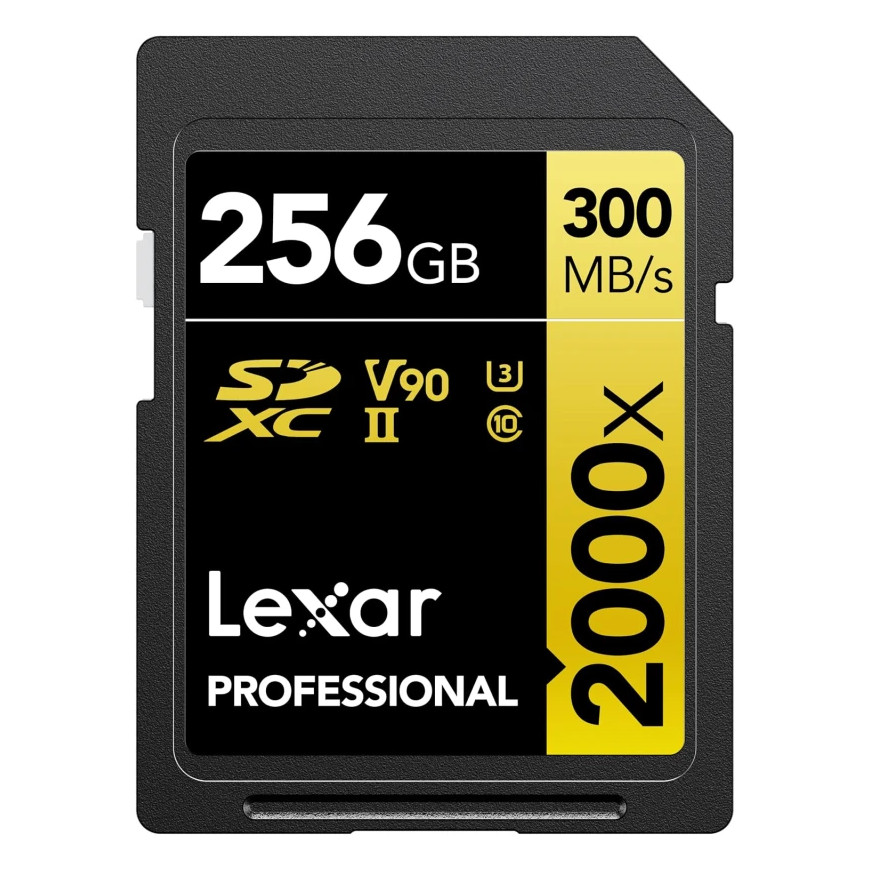 Carte mémoire SD LEXAR 2000X 256GB UHS-II 300MB/s 260MB/s (LSD2000256G-BNNNG)