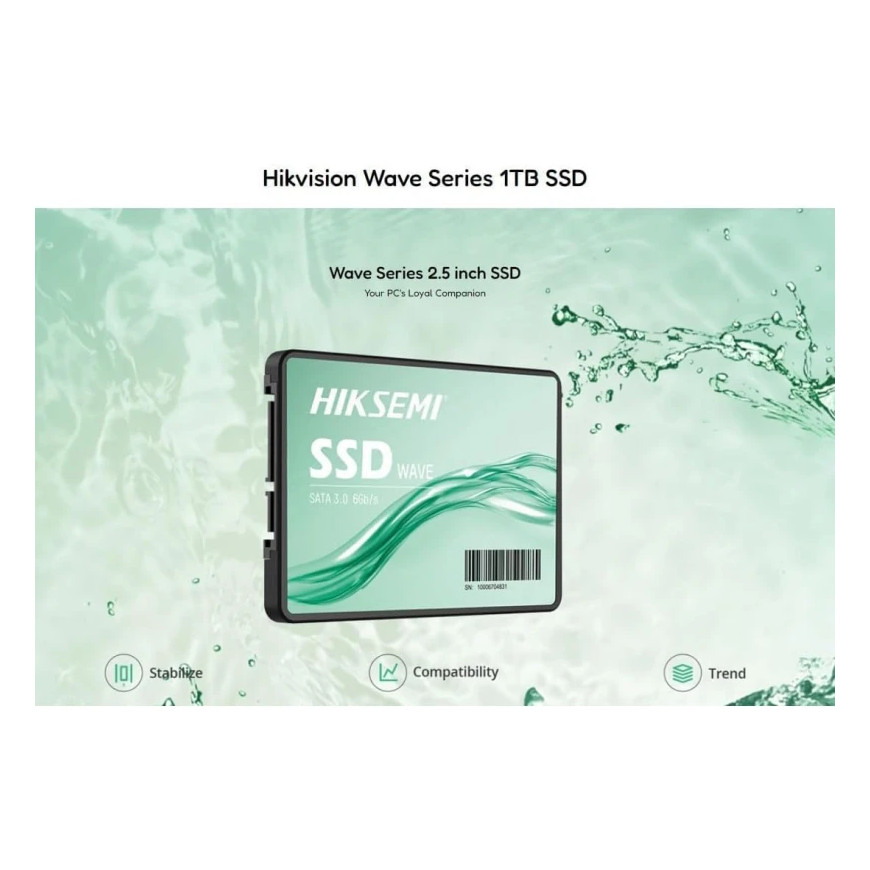 Disque dur interne SSD Hiksemi Wave(S) SATA III, 2.5" 1To (HS-SSD-WAVE-S-1T)