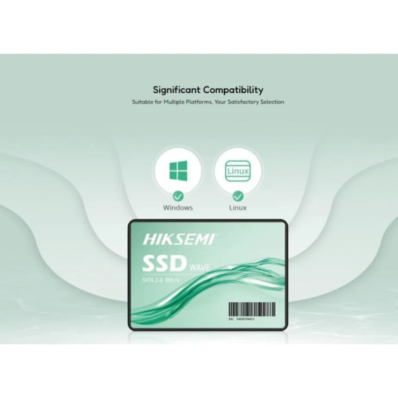 Disque dur interne SSD Hiksemi Wave(S) SATA III, 2.5" 1To (HS-SSD-WAVE-S-1T)