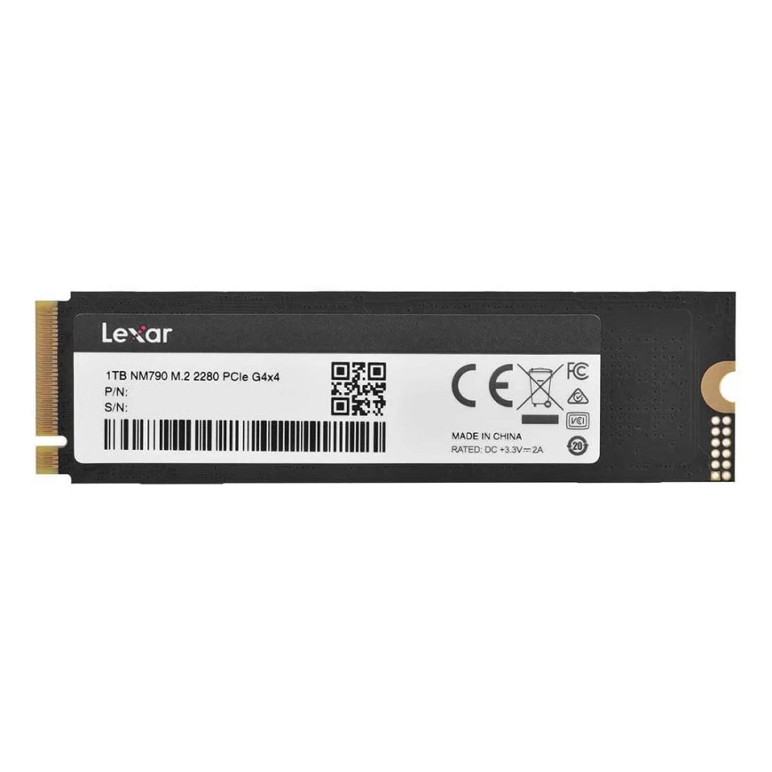 Disque SSD interne LEXAR NM790 1TB M.2 NVMe PCIe Gen4 7400MB/s (LNM790X001T-RNNNG)