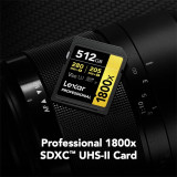 Carte mémoire SD LEXAR 1800X 512GB UHS-II 280MB/s 205MB/s (LSD1800512G-BNNNG)
