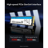 Disque SSD interne LEXAR NM610 Pro 1TB M.2 NVMe PCIe Gen3 3300MB/s (LNM610P001T-RNNNG)