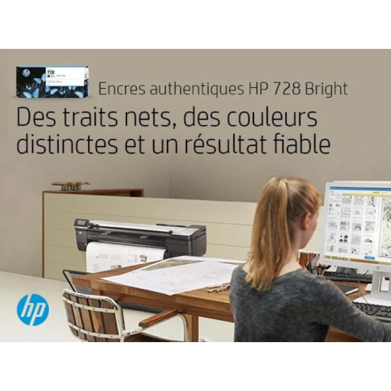 Cartouche encre HP 728 130ml Matte Black (3WX25A)