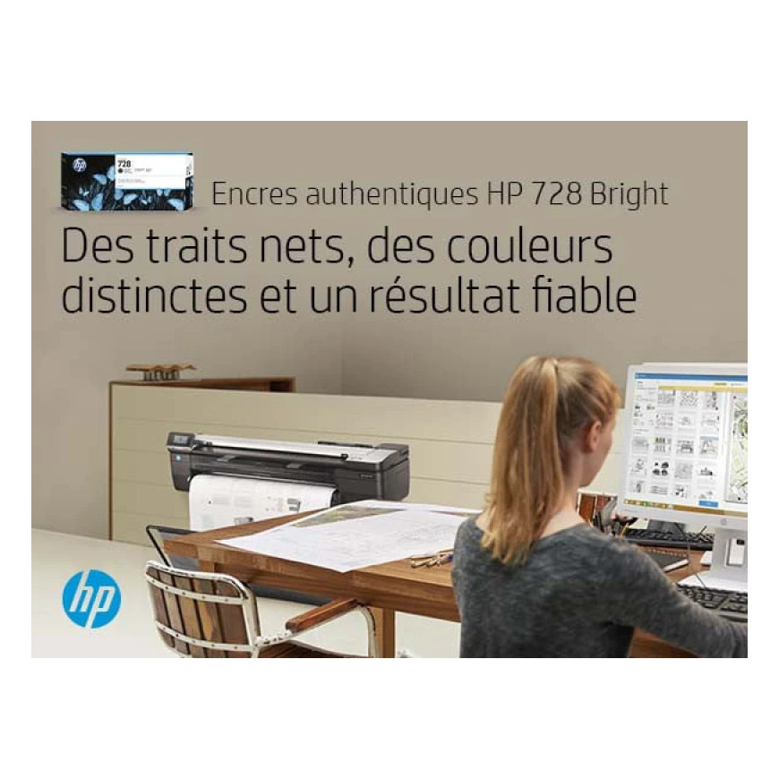 Cartouche encre HP 728 130ml Matte Black (3WX25A)