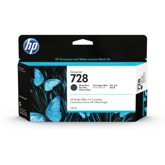Cartouche encre HP 728 130ml Matte Black (3WX25A)