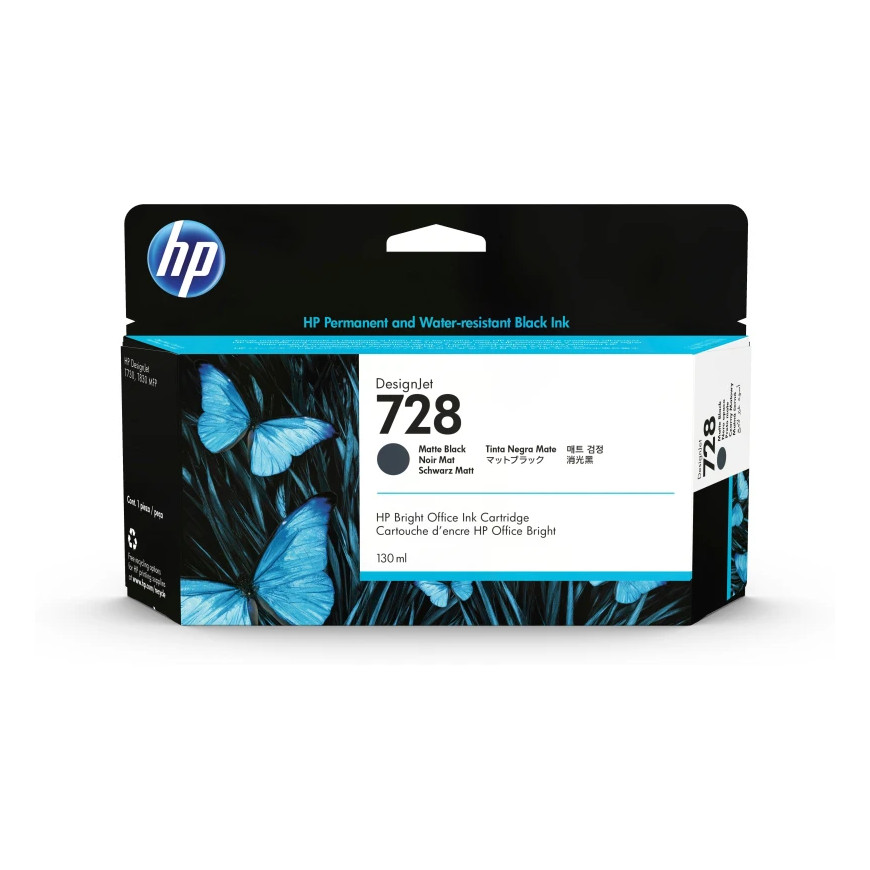 Cartouche encre HP 728 130ml Matte Black (3WX25A)