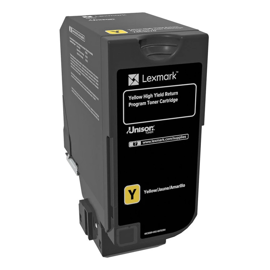 Toner Lexmark 74C5HYE Jaune 12000 pages - CS/CX725