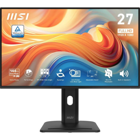 Moniteur MSI PRO MP275PG E14 27 pouces 144Hz Full HD Pivot (9S6-3PE49M-001)