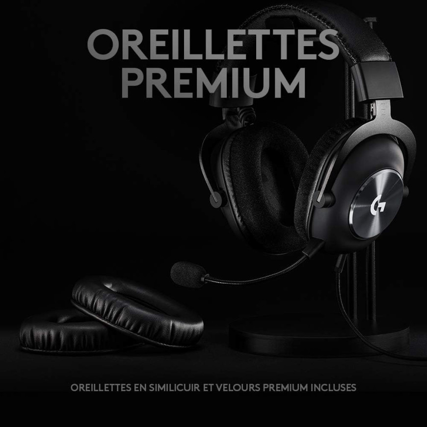 Logitech G Pro X Wireless Lightspeed Casque Gaming - Noir (981-000907)
