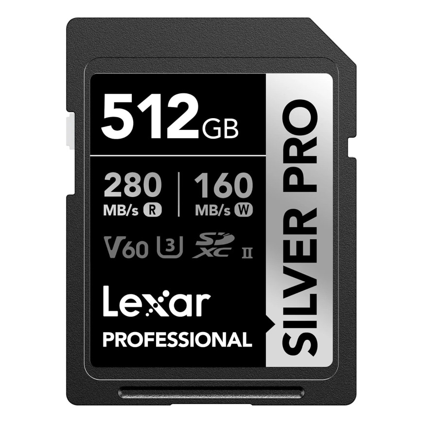 Carte mémoire SD LEXAR Silver Pro 512GB UHS-II 280MB/s (LSDSIPR512G-BNNNG)