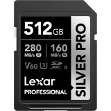 Carte mémoire SD LEXAR Silver Pro 512GB UHS-II 280MB/s (LSDSIPR512G-BNNNG)