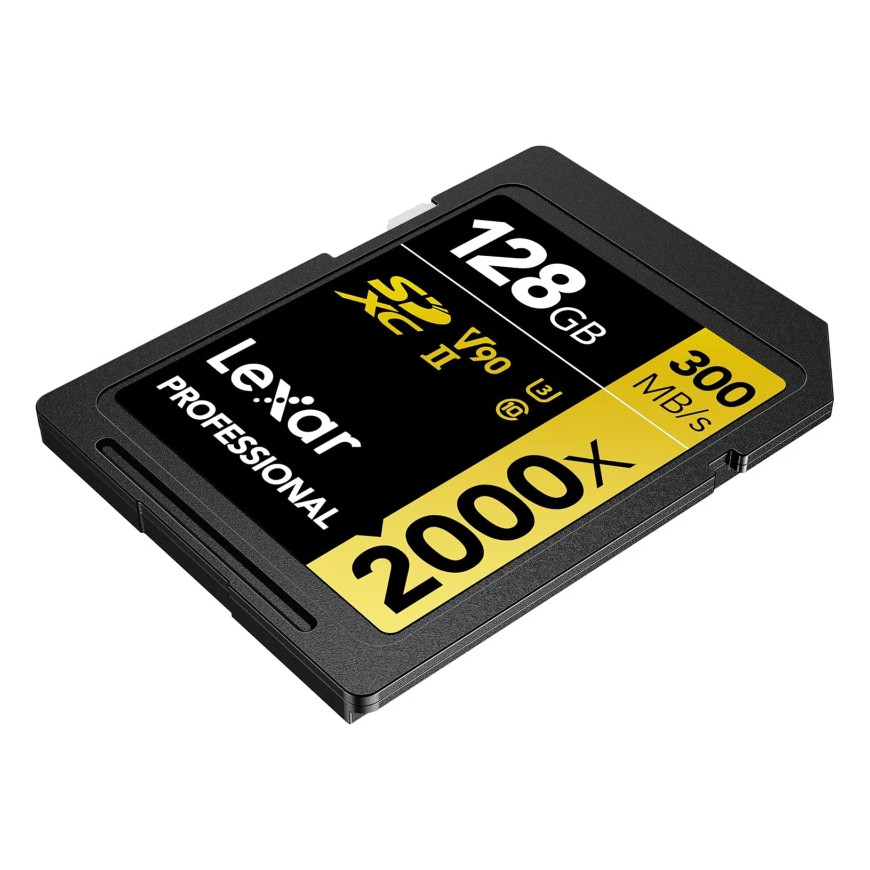 Carte mémoire SD LEXAR 2000X 128GB UHS-II 300MB/s 260MB/s (LSD2000128G-BNNNG)