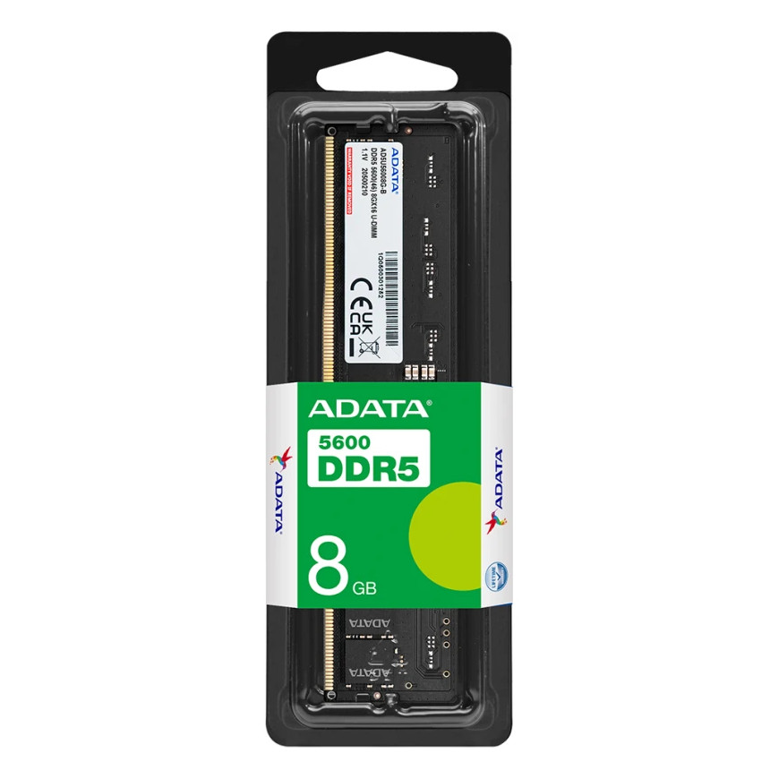 Barrette mémoire Adata U-DIMM 8Gb DDR5-5600 MHz pour Desktop (AD5U56008G-S)