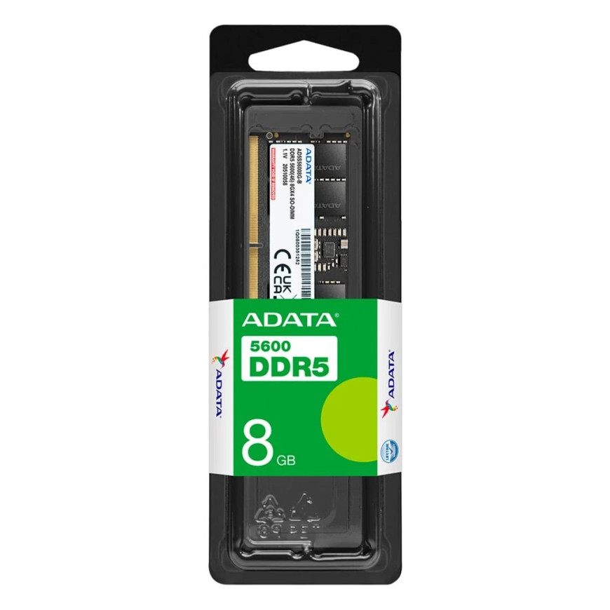 Barrette mémoire Adata SO-DIMM 8GB DDR5-5600MHz pour PC portable (AD5S56008G-S)