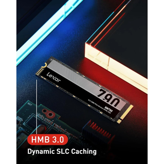Disque SSD interne LEXAR NM790 512GB M.2 NVMe PCIe Gen4 7200MB/s (LNM790X512G-RNNNG)