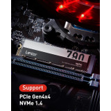 Disque SSD interne LEXAR NM790 512GB M.2 NVMe PCIe Gen4 7200MB/s (LNM790X512G-RNNNG)