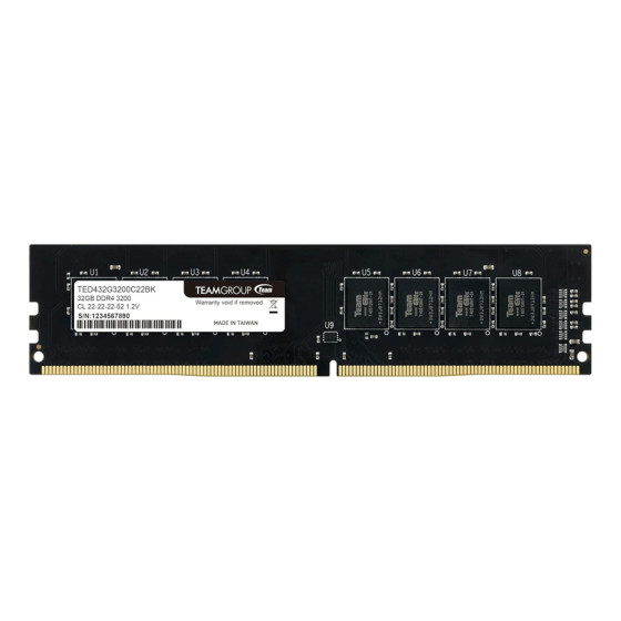 Barrette mémoire de bureau UDDIM DDR4 TEAM ELITE 16 Go 3200 CL22 (TED416G3200C2201)