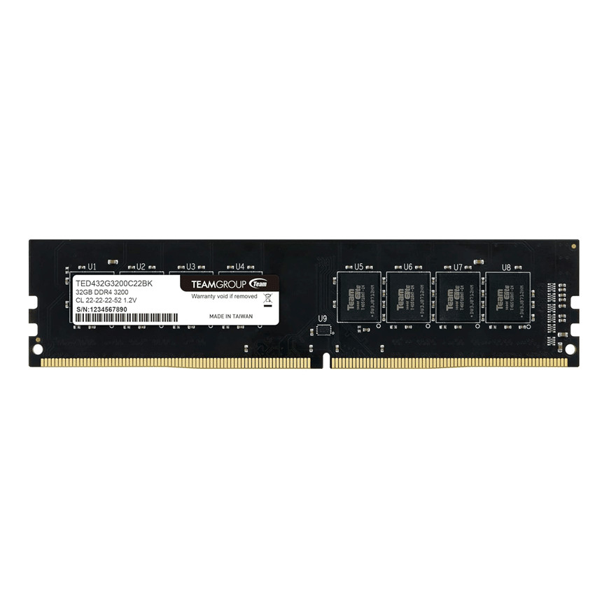 Barrette mémoire de bureau UDDIM DDR4 TEAM ELITE 16 Go 3200 CL22 (TED416G3200C2201)