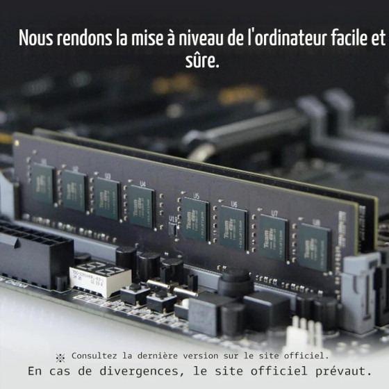 Barrette mémoire de bureau UDDIM DDR4 TEAM ELITE 16 Go 3200 CL22 (TED416G3200C2201)