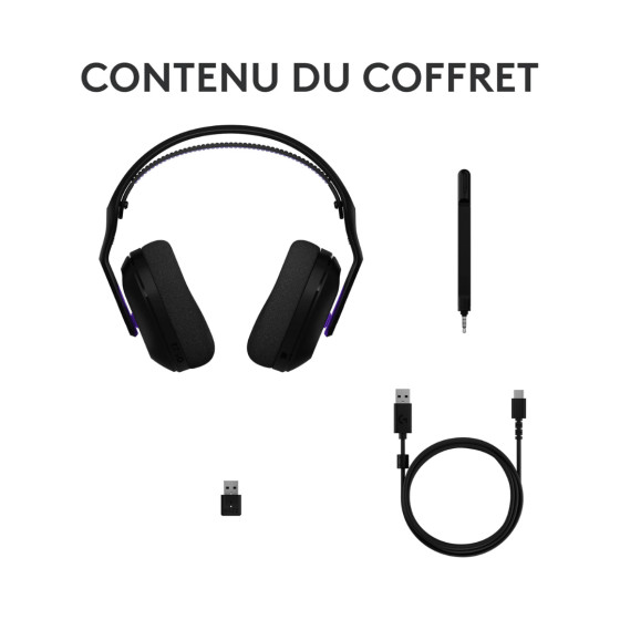 LOGITECH Casque Gaming sans Fil G522 LIGHTSPEED - Noir (981-001544)