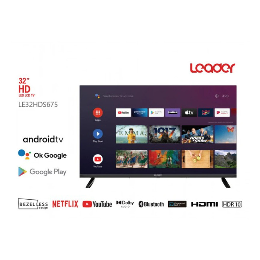 Smart TV Leader 32" LED Full HD - Téléviseur connecté HDMI USB (LE32HDS675)