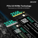 Disque Dur interne SSD Hiksemi Wave(P) M.2 2280 PCIe 3.0 NVMe 512 Go (HS-SSD-WAVE-P-512G)