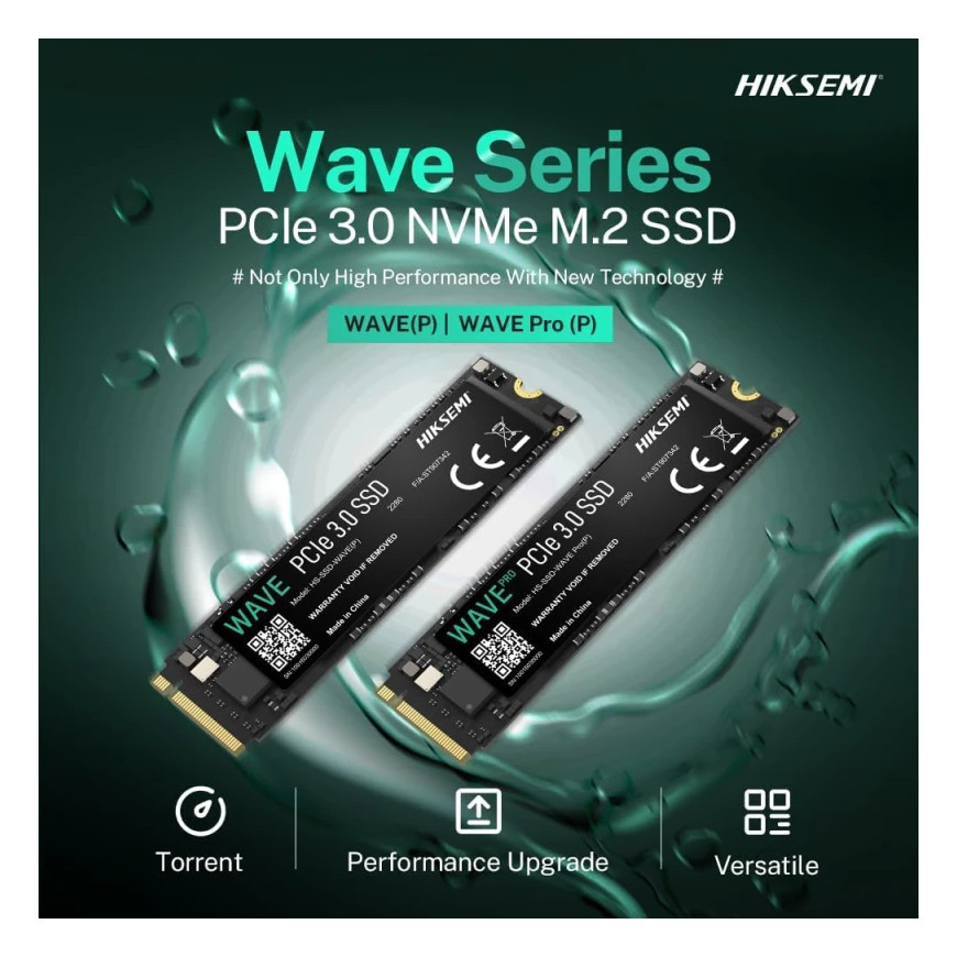 Disque Dur interne SSD Hiksemi Wave(P) M.2 2280 PCIe 3.0 NVMe 512 Go (HS-SSD-WAVE-P-512G)
