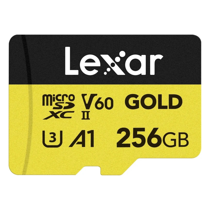 Carte mémoire microSD LEXAR Gold 256GB UHS-II 280MB/s 180MB/s (LMSGOLD256G-BNNNG)