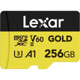 Carte mémoire microSD LEXAR Gold 256GB UHS-II 280MB/s 180MB/s (LMSGOLD256G-BNNNG)