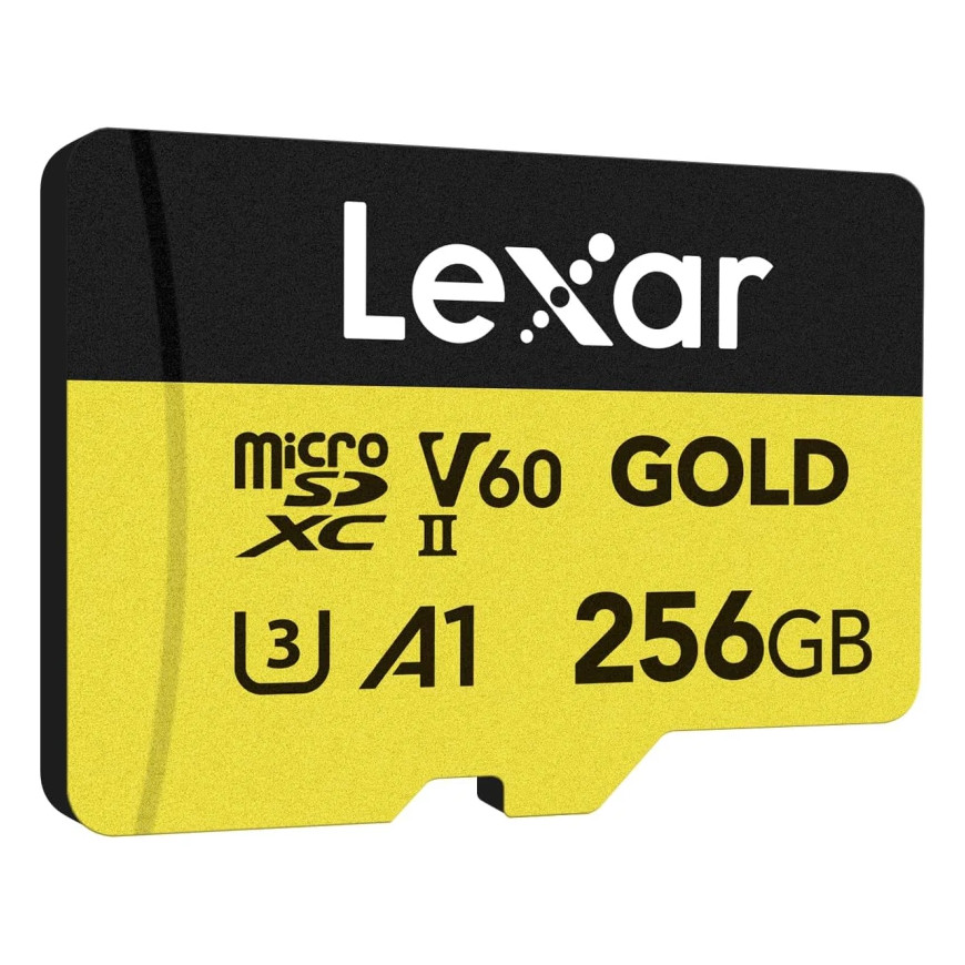 Carte mémoire microSD LEXAR Gold 256GB UHS-II 280MB/s 180MB/s (LMSGOLD256G-BNNNG)