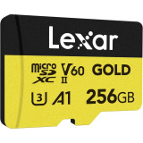 Carte mémoire microSD LEXAR Gold 256GB UHS-II 280MB/s 180MB/s (LMSGOLD256G-BNNNG)