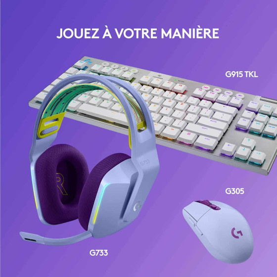 Logitech G733 Lightspeed Casque - Lilas (5099206089549)(981-000890)