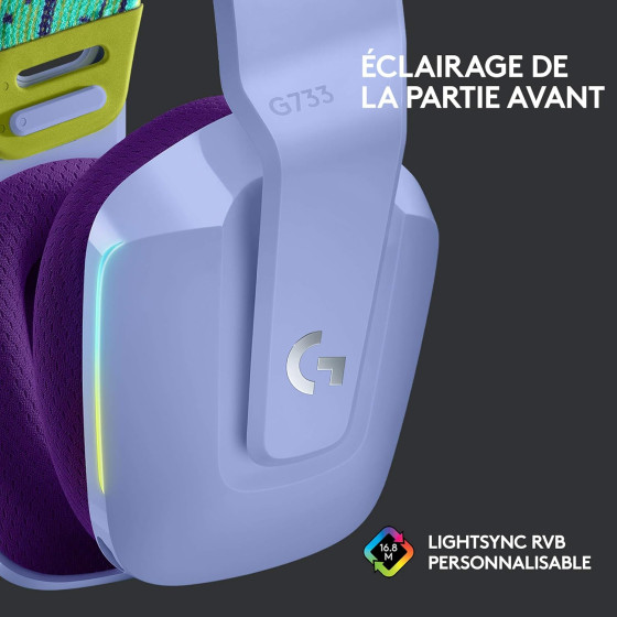 Logitech G733 Lightspeed Casque - Lilas (5099206089549)(981-000890)