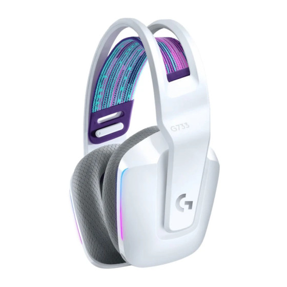 Casque Gaming sans Fil LOGITECH G733 LIGHTSPEED RGB Blanc (981-000883)