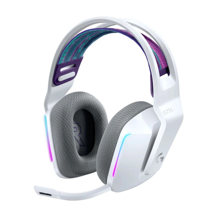 Casque Gaming sans Fil LOGITECH G733 LIGHTSPEED RGB Blanc (981-000883)