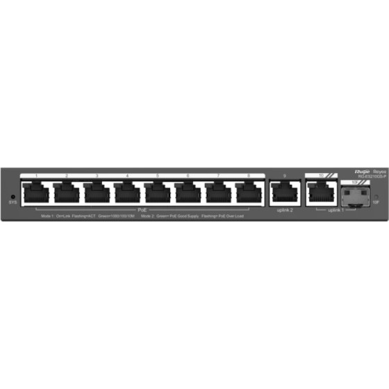 Switch PoE Ruijie Reyee 10 Ports Gigabit 120 W (RG-ES210GS-P)
