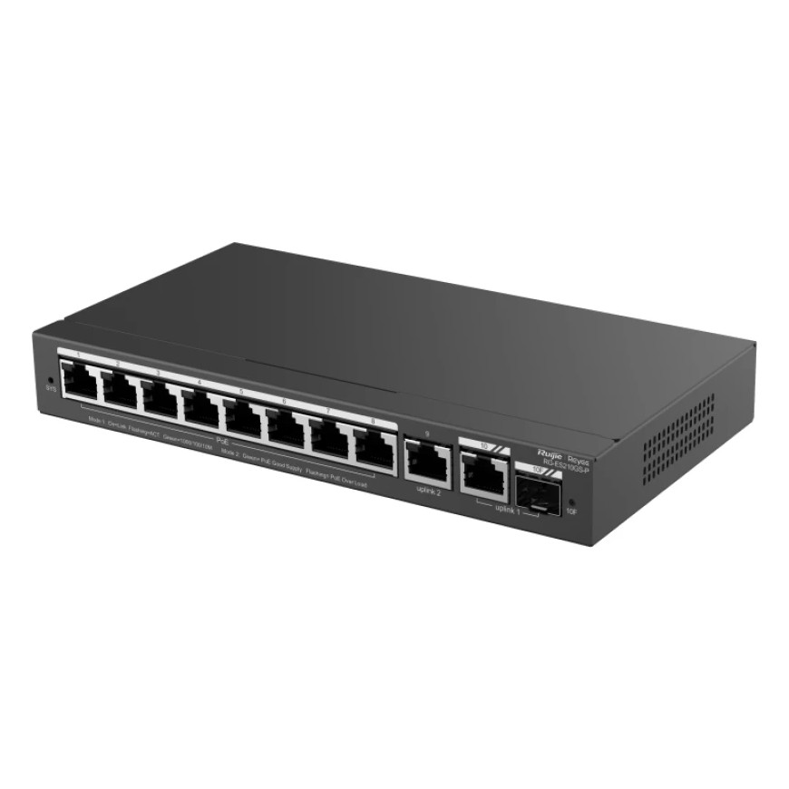 Switch PoE Ruijie Reyee 10 Ports Gigabit 120 W (RG-ES210GS-P)