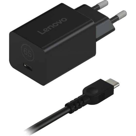 Chargeur Rapide Lenovo GaN Nano 65W - Adaptateur secteur compact USB-C universel (40AWGN65EU)