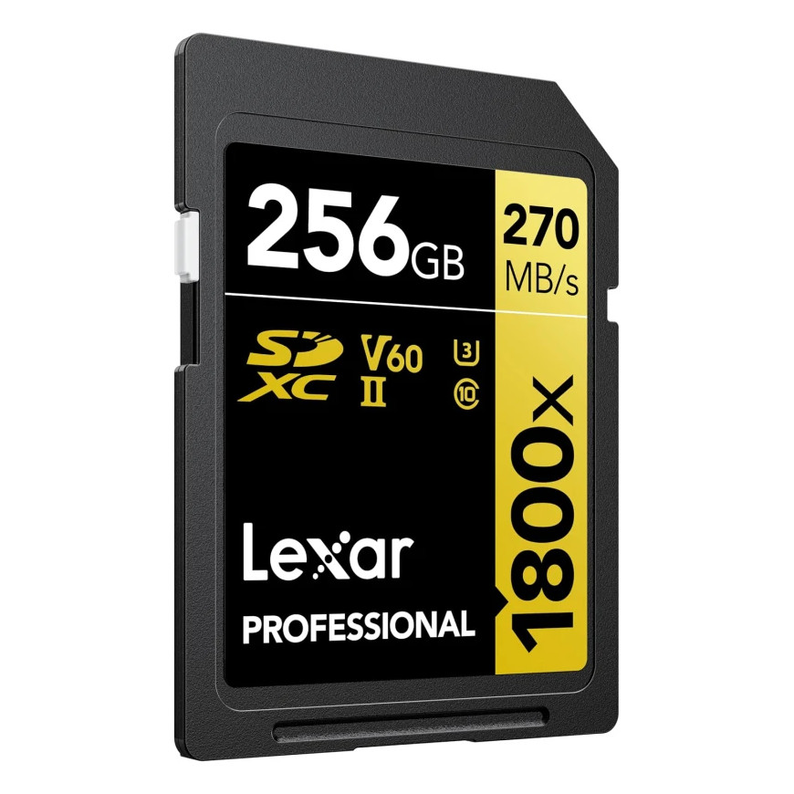 Carte mémoire SD LEXAR 1800X 256GB UHS-II 280MB/s 205MB/s (LSD1800256G-BNNNG)
